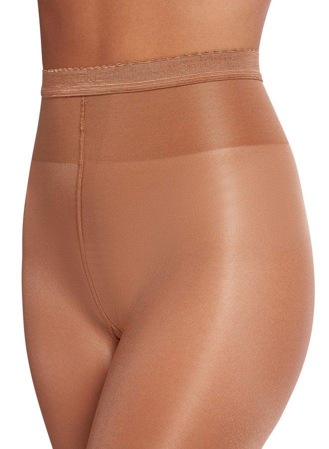Wolford Neon 40 Denier Semi-Opaque Shiny Tights For Women Pantyhose Semi-Sheer Hosiery Soft Waistband Comfort Everyday Wear Beige Gobi Medium - Image 3